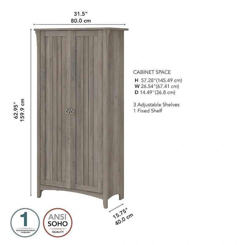 Meuble de rangement haut Salinas avec portes
