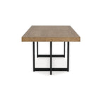 Table à manger Myka, Rallonge, Rectangulaire Bois Marron 203-249 cm
