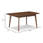 Table à manger Myka, Rallonge, Rectangulaire Bois Marron 203-249 cm