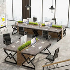 Bureau de direction de 63 pouces avec cadre en métal, bureau d'ordinateur moderne pour bureau à domicile
