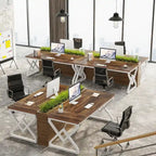 Bureau de direction de 63 pouces avec cadre en métal, bureau d'ordinateur moderne pour bureau à domicile