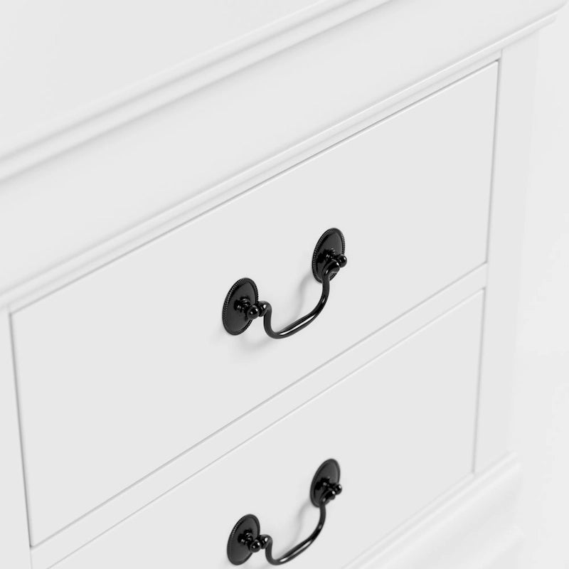 Commode traditionnelle en bois massif à 5 tiroirs