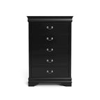 Commode traditionnelle en bois massif à 5 tiroirs