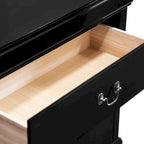 Commode traditionnelle en bois massif à 5 tiroirs