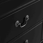 Commode traditionnelle en bois massif à 5 tiroirs