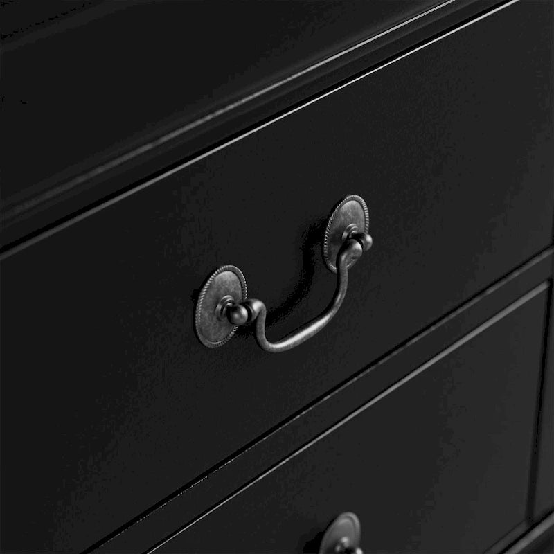 Commode traditionnelle en bois massif à 5 tiroirs