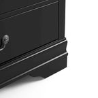 Commode traditionnelle en bois massif à 5 tiroirs