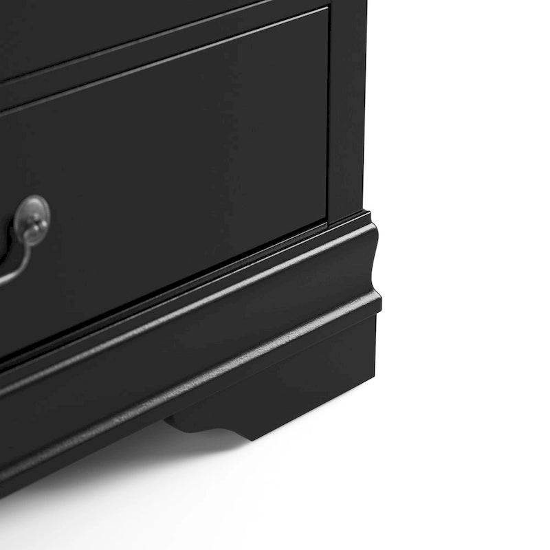 Commode traditionnelle en bois massif à 5 tiroirs