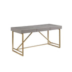 Bureau informatique Vaiz Modern 60 pouces en métal avec 3 tiroirs