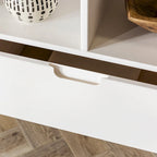 Meuble TV en bois massif Alby de 58 po de style Mid-Century