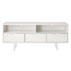 Meuble TV en bois massif Alby de 58 po de style Mid-Century