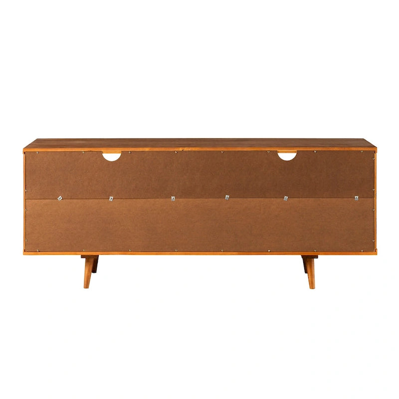 Meuble TV en bois massif Alby de 58 po de style Mid-Century