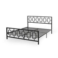 Cadre de lit plateforme King-size moderne Claudia Iron