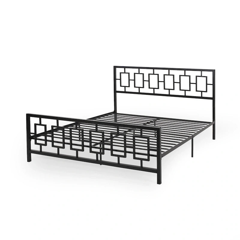 Cadre de lit plateforme King-size moderne Claudia Iron