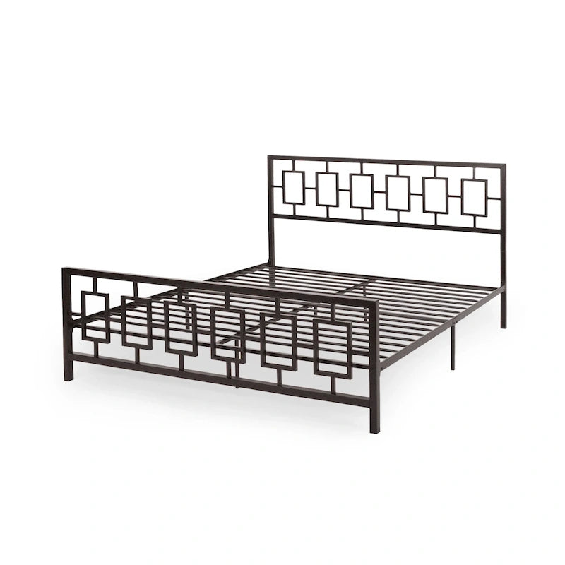 Cadre de lit plateforme King-size moderne Claudia Iron