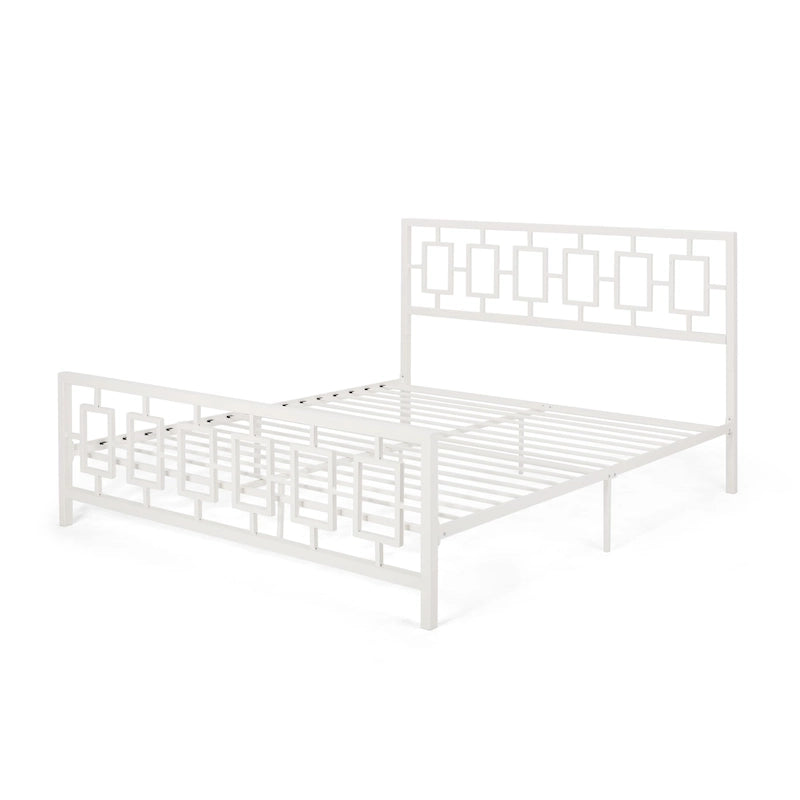 Cadre de lit plateforme King-size moderne Claudia Iron