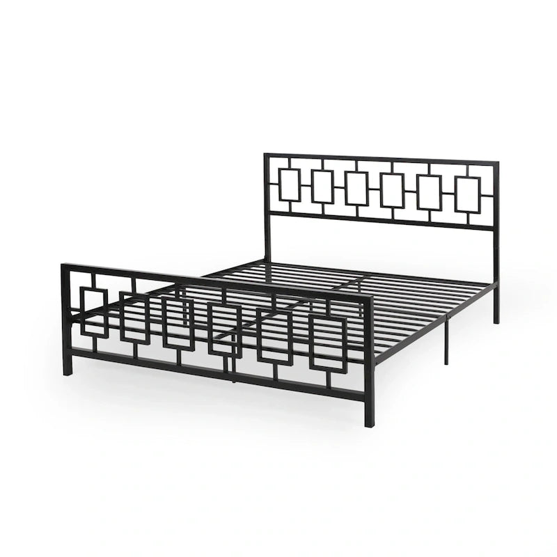 Cadre de lit plateforme King-size moderne Claudia Iron