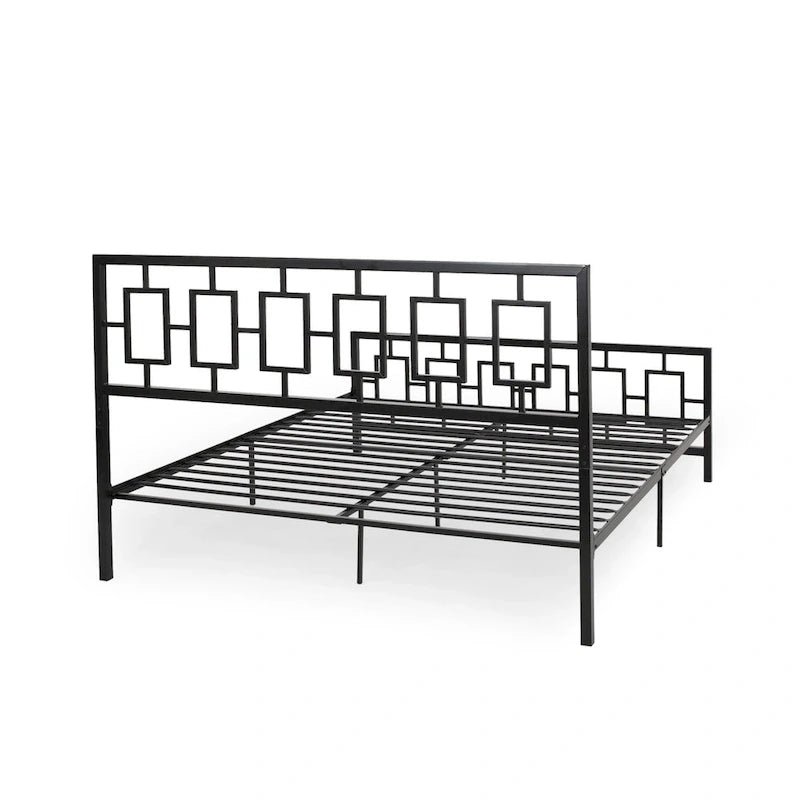 Cadre de lit plateforme King-size moderne Claudia Iron