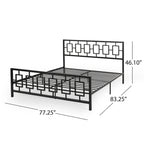 Cadre de lit plateforme King-size moderne Claudia Iron