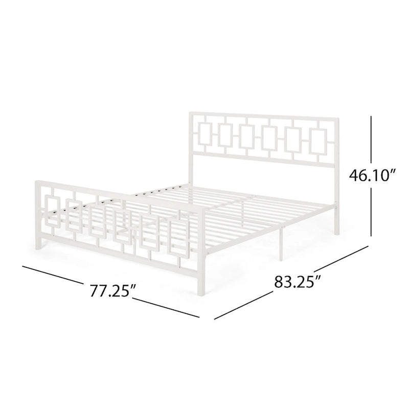 Cadre de lit plateforme King-size moderne Claudia Iron