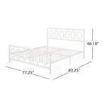 Cadre de lit plateforme King-size moderne Claudia Iron