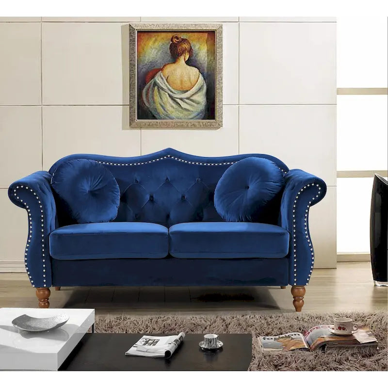 Causeuse Chesterfield US Pride Gloria Mid-century avec clous décoratifs