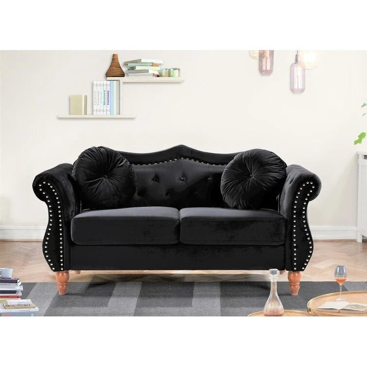 Causeuse Chesterfield US Pride Gloria Mid-century avec clous décoratifs