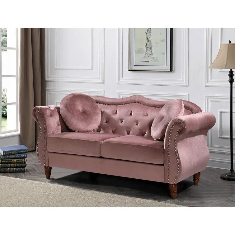 Causeuse Chesterfield US Pride Gloria Mid-century avec clous décoratifs