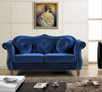 US Pride Gloria Mid-century Nailhead Chesterfield Loveseat