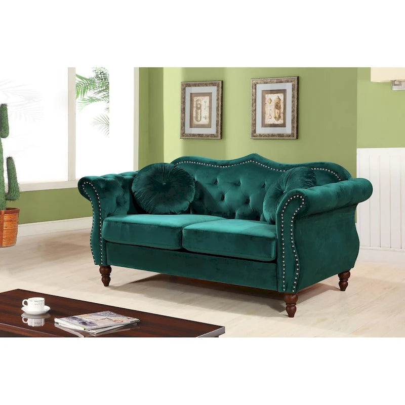 Causeuse Chesterfield US Pride Gloria Mid-century avec clous décoratifs