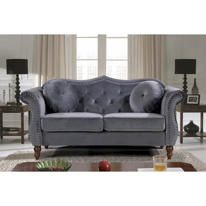 Causeuse Chesterfield US Pride Gloria Mid-century avec clous décoratifs