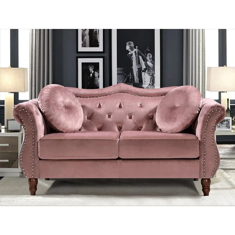 Causeuse Chesterfield US Pride Gloria Mid-century avec clous décoratifs