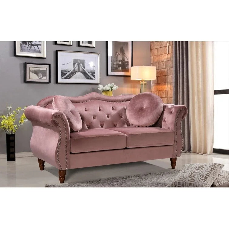Causeuse Chesterfield US Pride Gloria Mid-century avec clous décoratifs