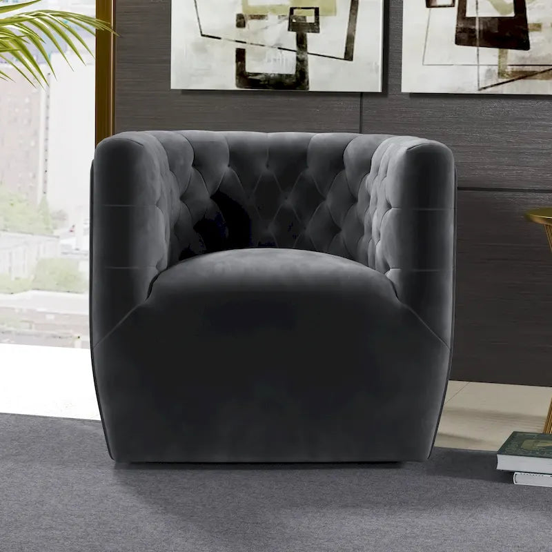 Fauteuil pivotant confortable style Mid-Century Modern