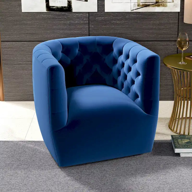 Fauteuil pivotant confortable style Mid-Century Modern