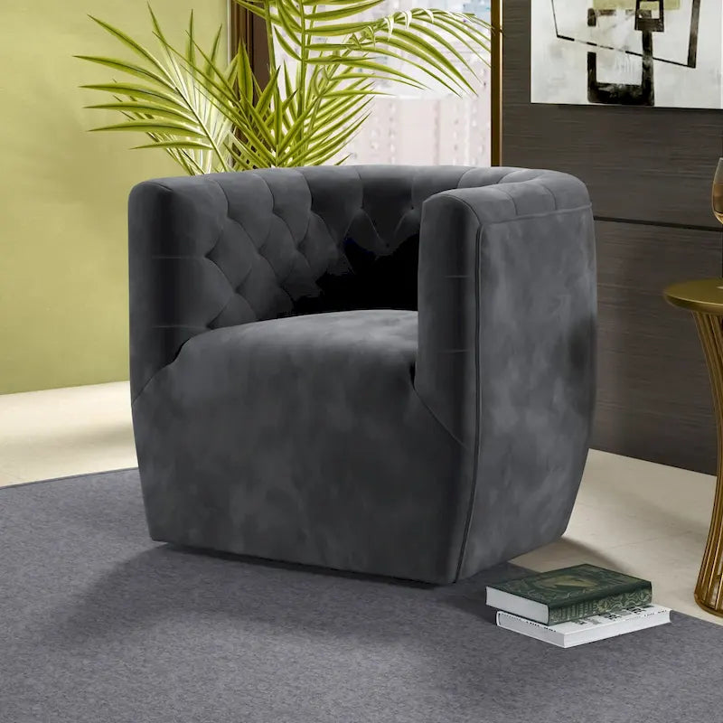 Fauteuil pivotant confortable style Mid-Century Modern