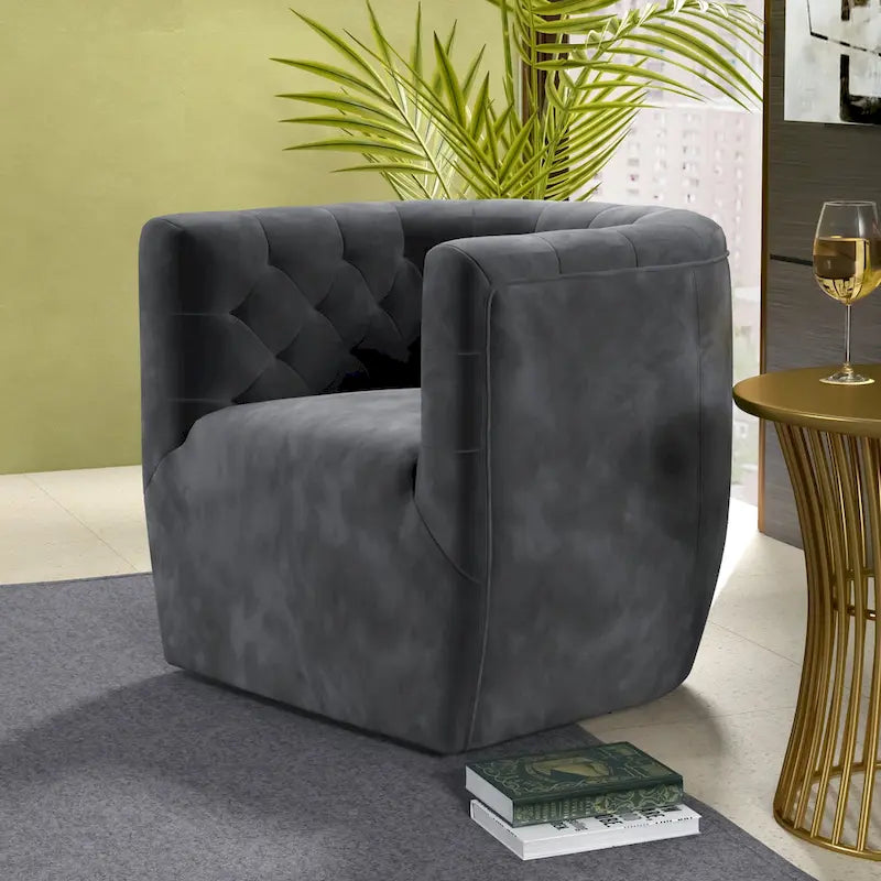 Fauteuil pivotant confortable style Mid-Century Modern
