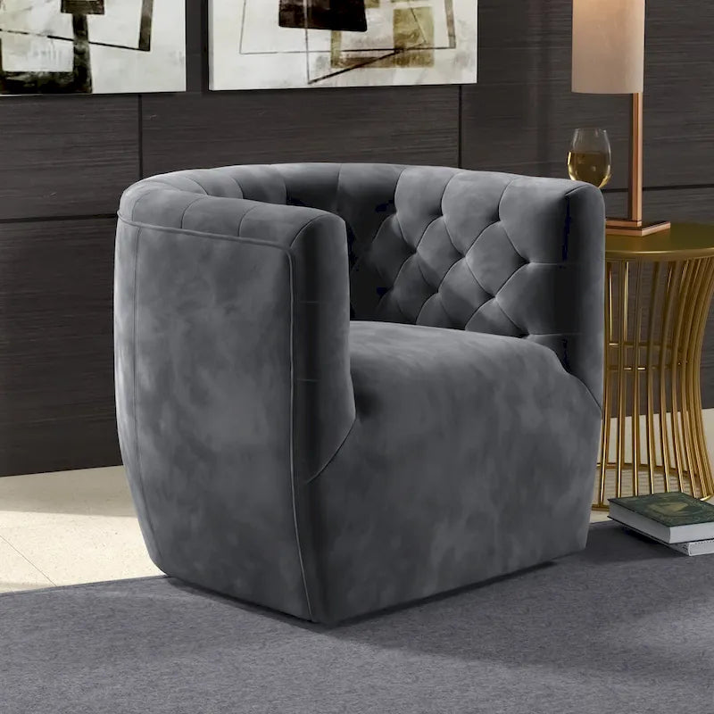 Fauteuil pivotant confortable style Mid-Century Modern