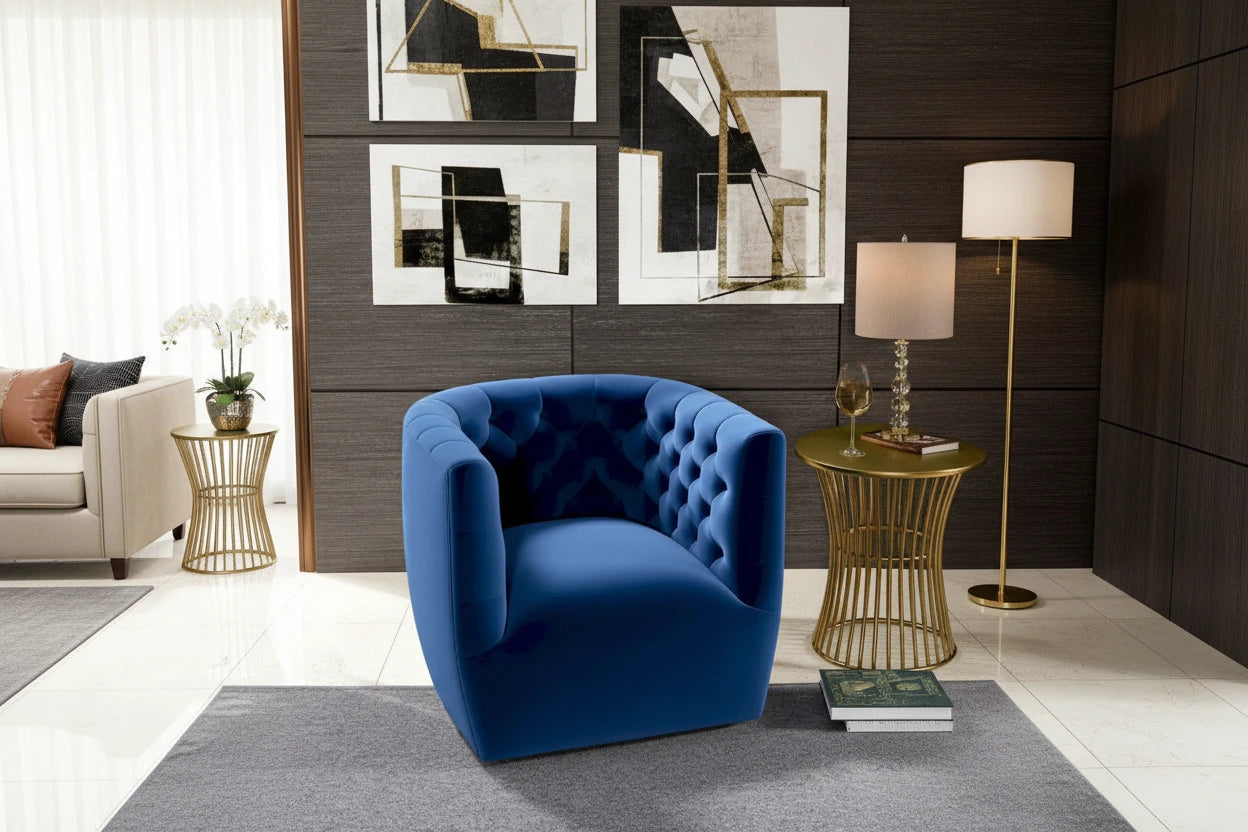 Fauteuil pivotant confortable style Mid-Century Modern