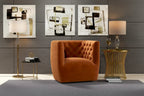 Fauteuil pivotant confortable style Mid-Century Modern