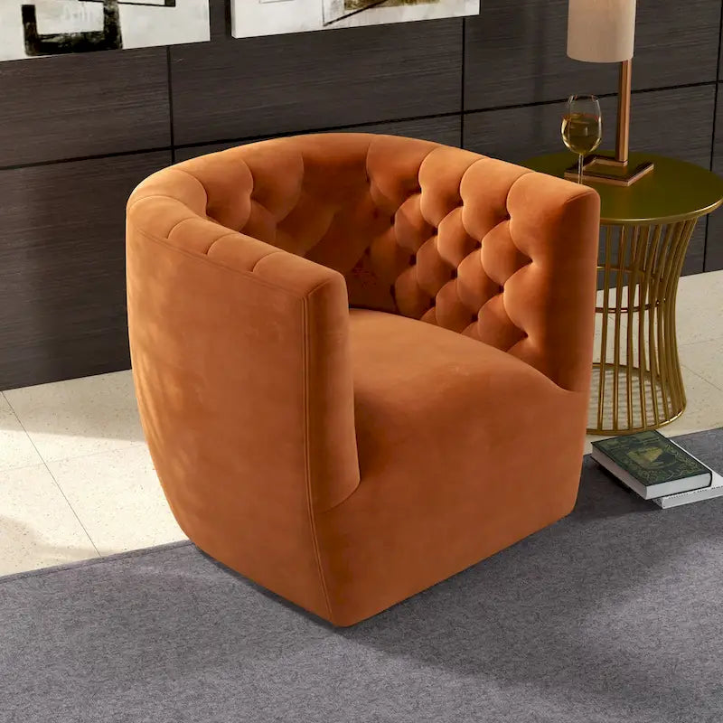 Fauteuil pivotant confortable style Mid-Century Modern