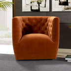 Fauteuil pivotant confortable style Mid-Century Modern
