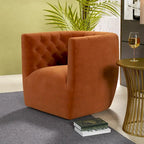 Fauteuil pivotant confortable style Mid-Century Modern