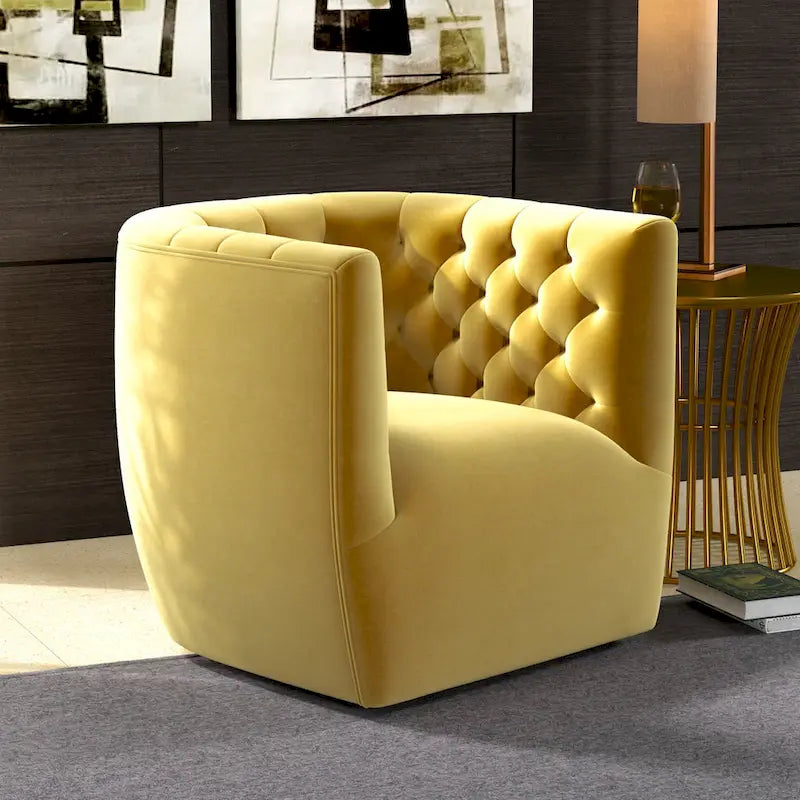 Fauteuil pivotant confortable style Mid-Century Modern