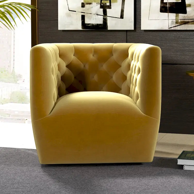 Fauteuil pivotant confortable style Mid-Century Modern