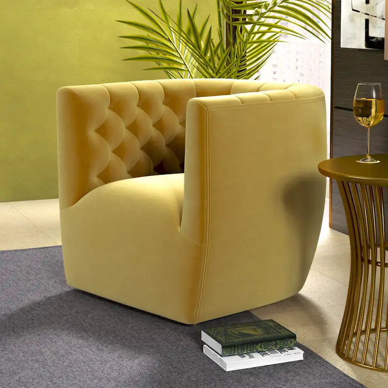 Fauteuil pivotant confortable style Mid-Century Modern