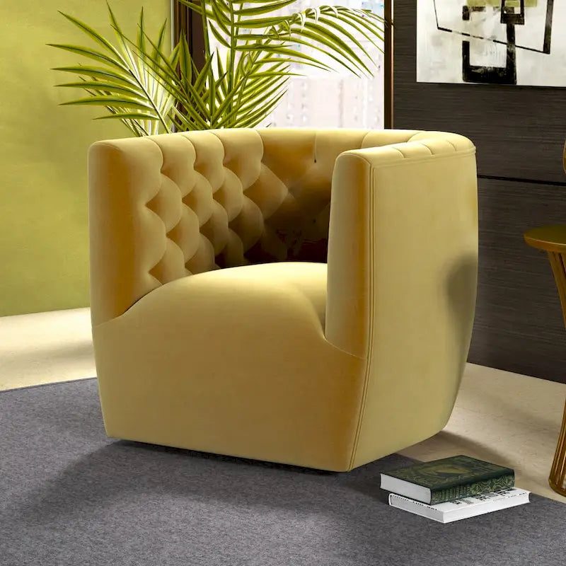Fauteuil pivotant confortable style Mid-Century Modern
