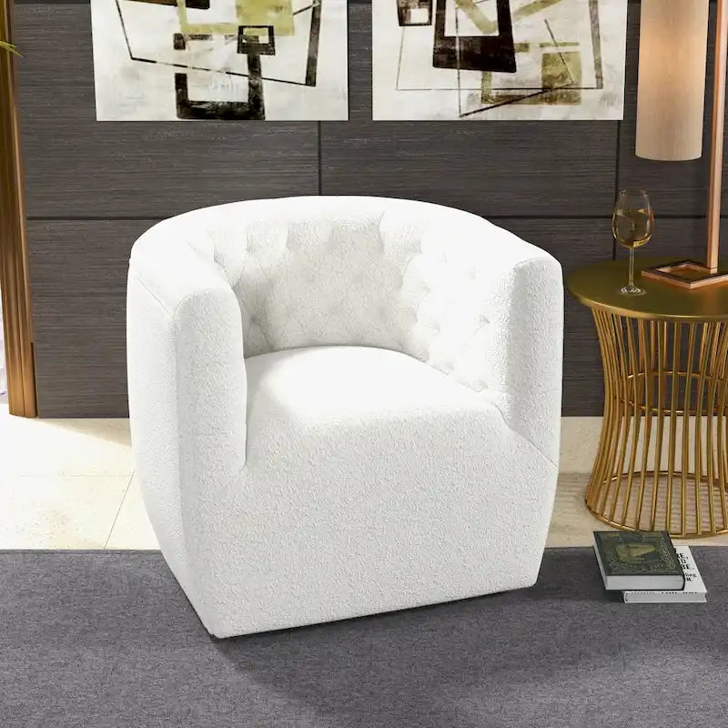 Fauteuil pivotant confortable style Mid-Century Modern