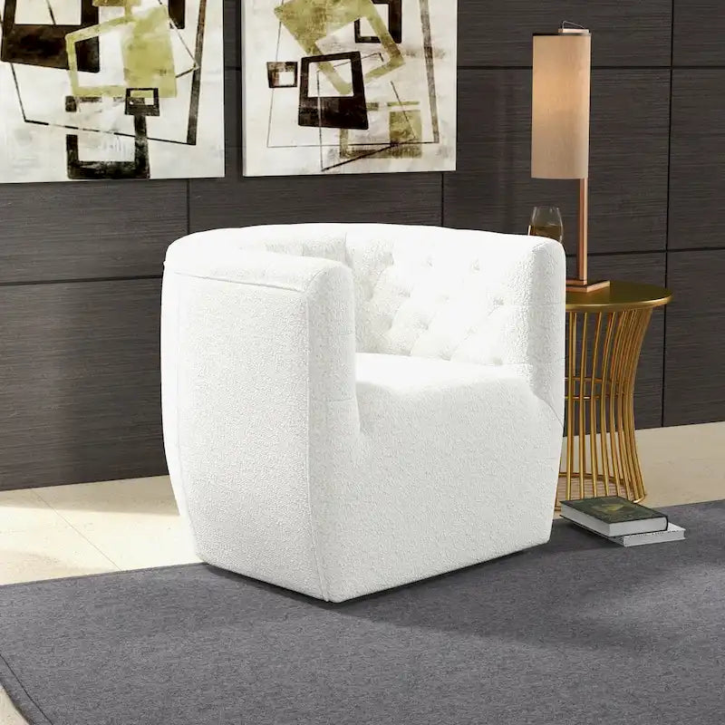 Fauteuil pivotant confortable style Mid-Century Modern