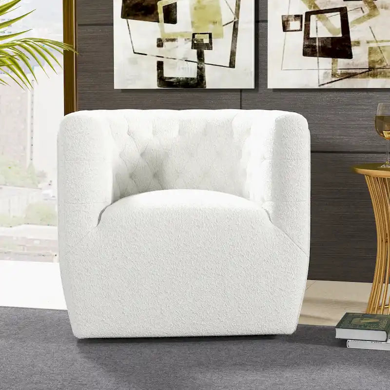 Fauteuil pivotant confortable style Mid-Century Modern